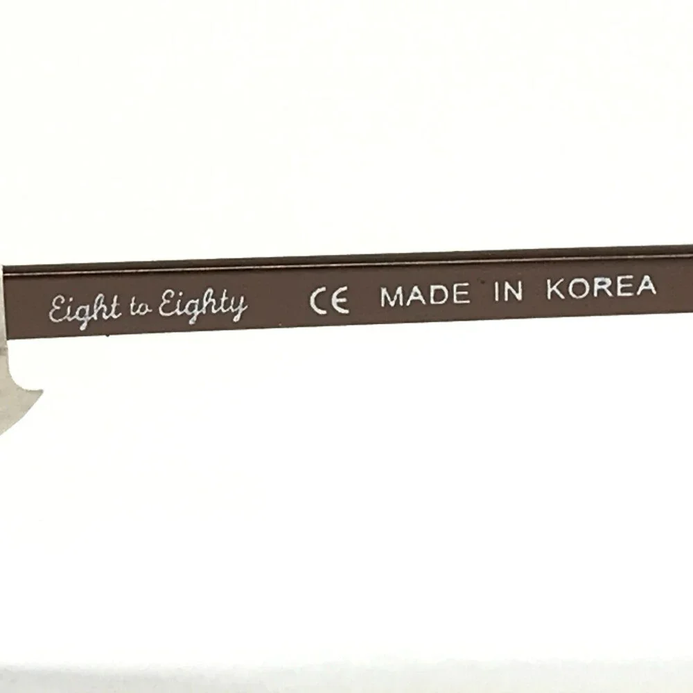 Eight to Eighty Eyeglasses Frames MORTY BROWN Square Full Rim 54-18-140